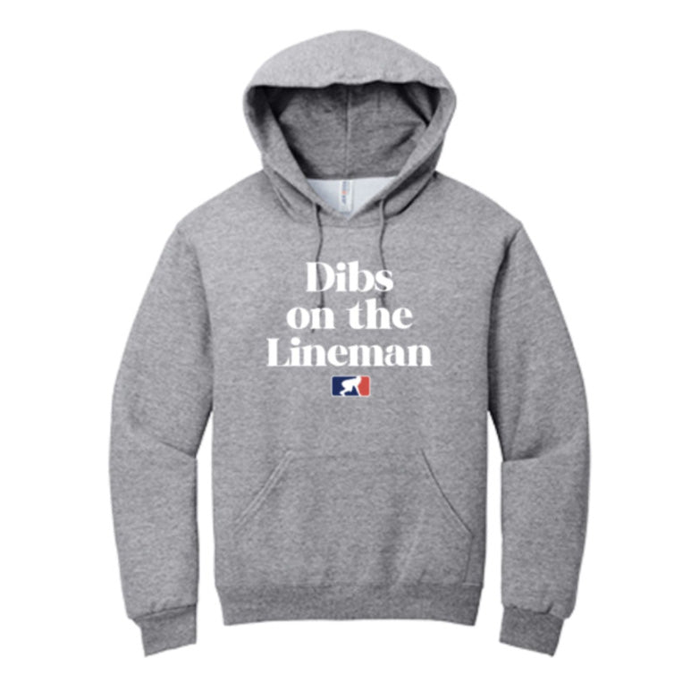 DIBS ON THE LINEMAN (White) - Youth Hoodie