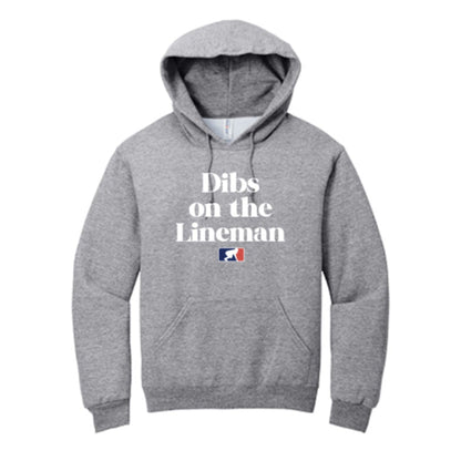 DIBS ON THE LINEMAN (White) - Youth Hoodie