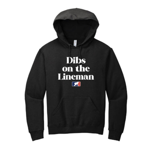 DIBS ON THE LINEMAN (White) - Youth Hoodie