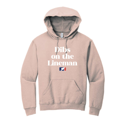 DIBS ON THE LINEMAN (White) - Heavyweight Hoodie