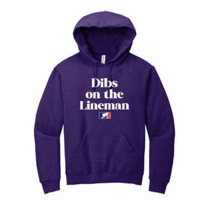 DIBS ON THE LINEMAN (White) - Heavyweight Hoodie