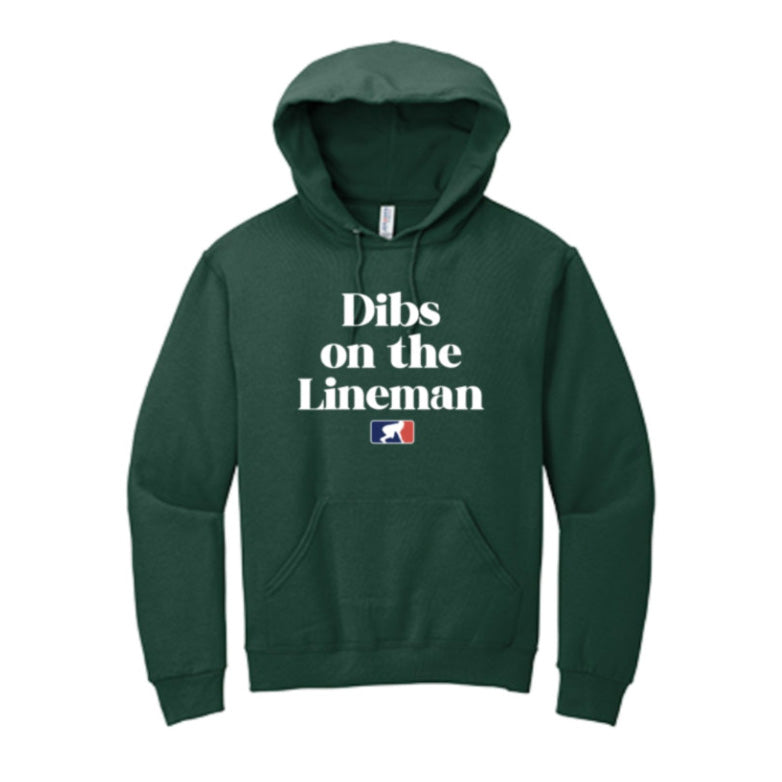 DIBS ON THE LINEMAN (White) - Youth Hoodie