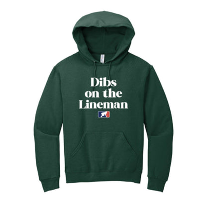 DIBS ON THE LINEMAN (White) - Youth Hoodie