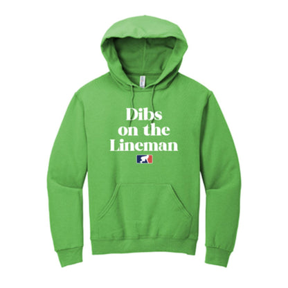 DIBS ON THE LINEMAN (White) - Hoodie