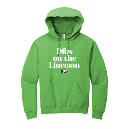 DIBS ON THE LINEMAN (White) - Youth Hoodie