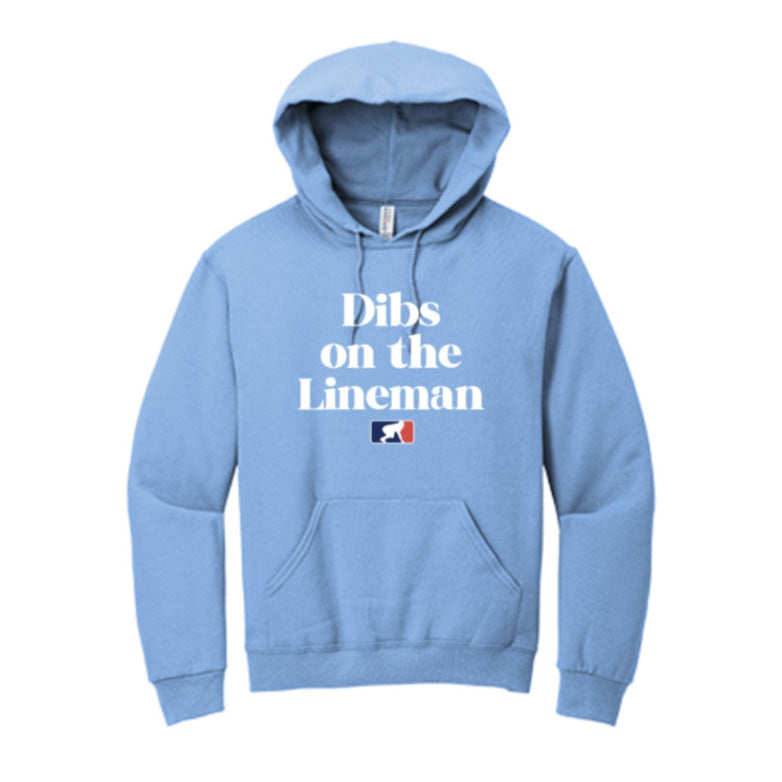 DIBS ON THE LINEMAN (White) - Youth Hoodie