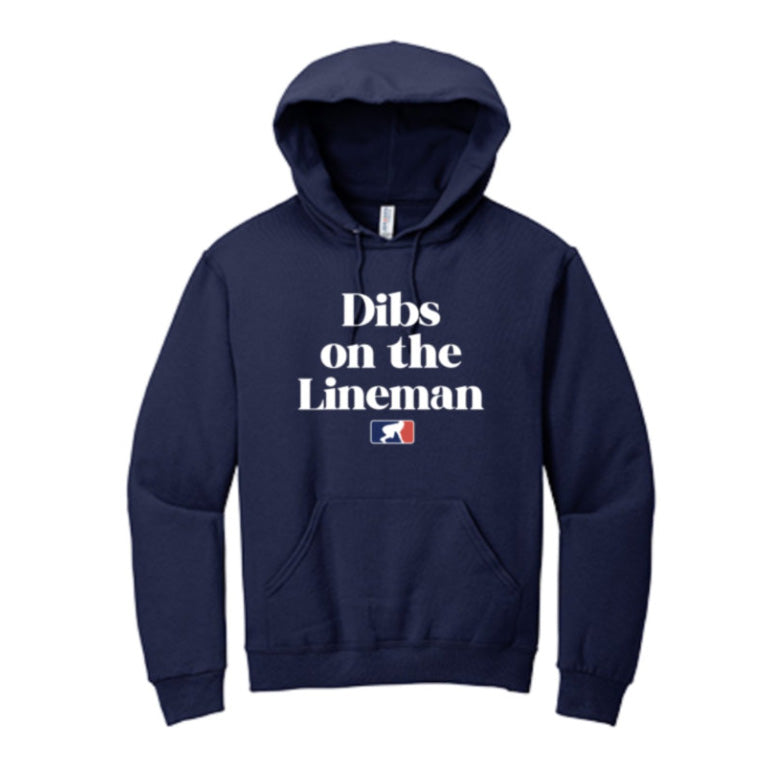 DIBS ON THE LINEMAN (White) - Youth Hoodie