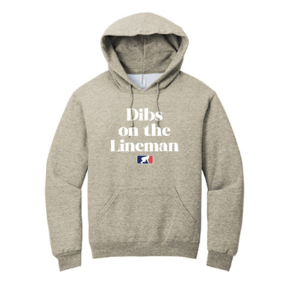 DIBS ON THE LINEMAN (White) - Youth Hoodie