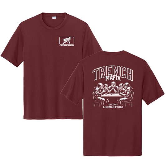 BIG BONED - TRENCH MAFIA (White) - Performance Tee