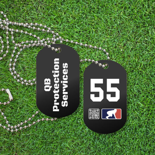 QB PROTECTION SERVICES (White) (P) - Dog Tags