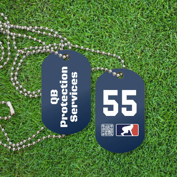 QB PROTECTION SERVICES (White) (P) - Dog Tags