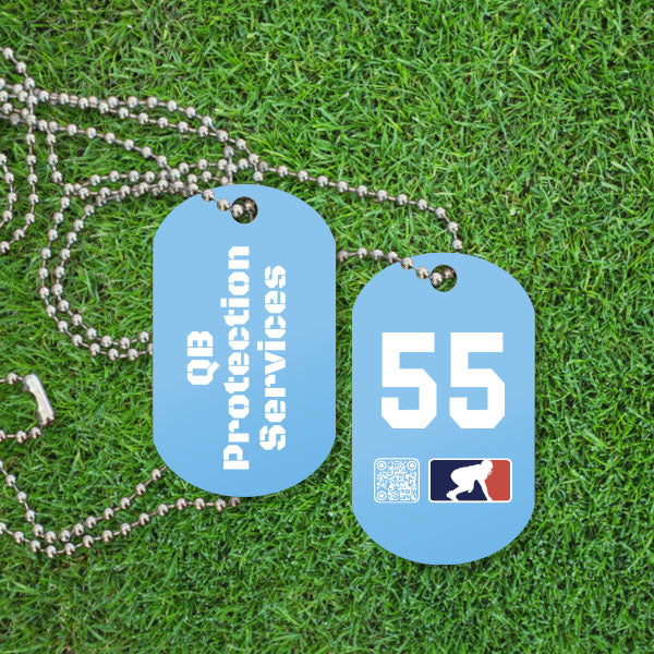 QB PROTECTION SERVICES (White) (P) - Dog Tags
