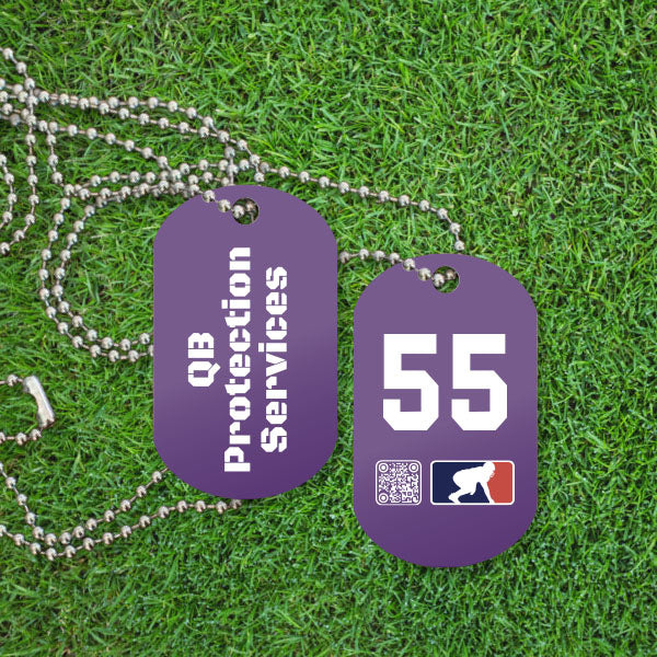QB PROTECTION SERVICES (White) (P) - Dog Tags