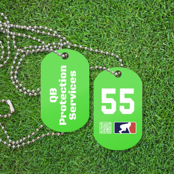 QB PROTECTION SERVICES (White) (P) - Dog Tags