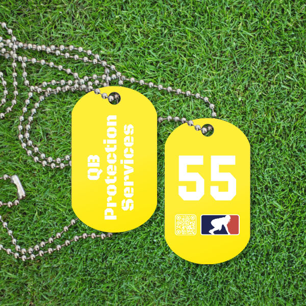 QB PROTECTION SERVICES (White) (P) - Dog Tags