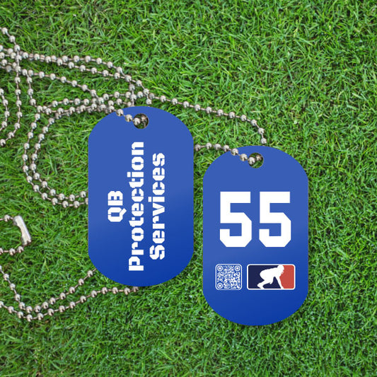 QB PROTECTION SERVICES (White) (P) - Dog Tags