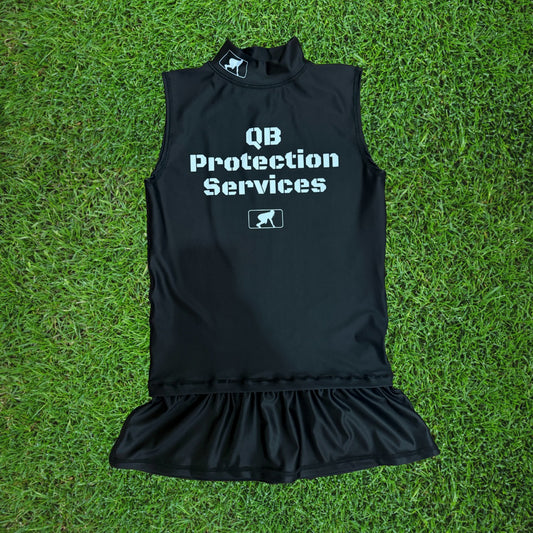 QB PROTECTION SERVICES Mock Neck Sleeveless Compression Top+