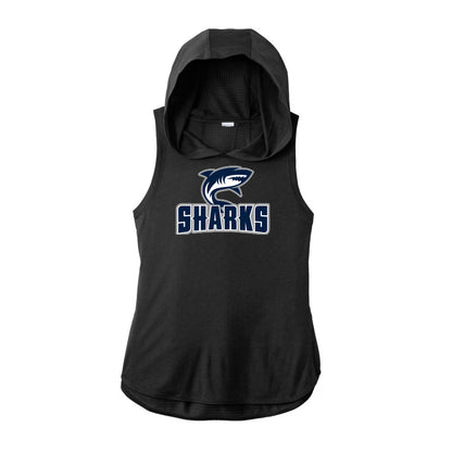 CLOVIS SHARKS - Womens TriBlend Draft Hoodie Tank