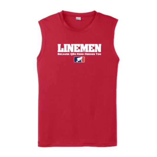 LINEMEN: QB HEROES - Muscle T-Shirt