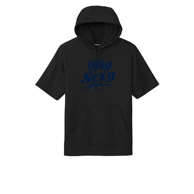 BIG SEXY (A) (Navy) - Short Sleeve Hoodie