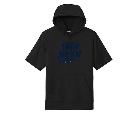 BIG SEXY (A) (Navy) - Short Sleeve Hoodie