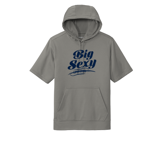 BIG SEXY (A) (Navy) - Short Sleeve Hoodie