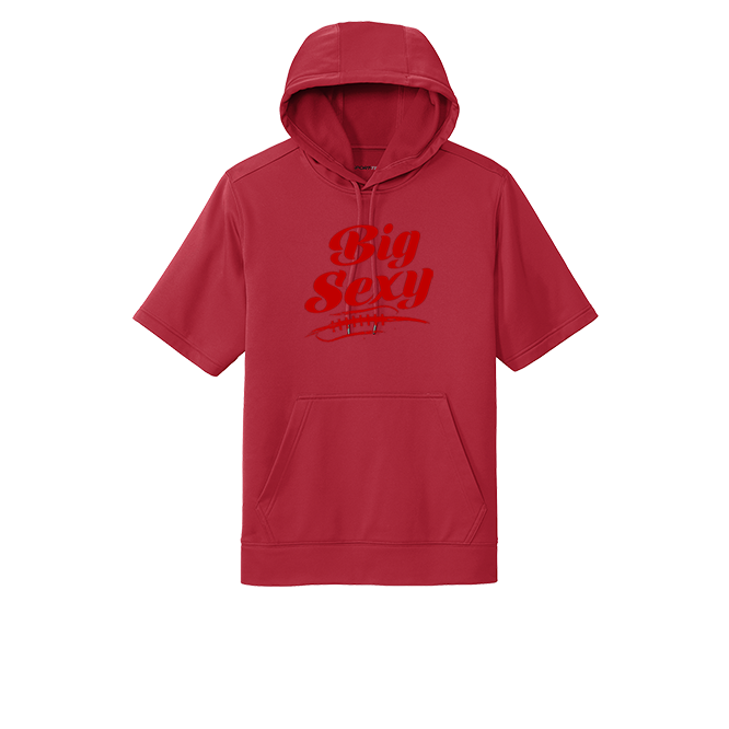 BIG SEXY (A) (Red) - Short Sleeve Hoodie