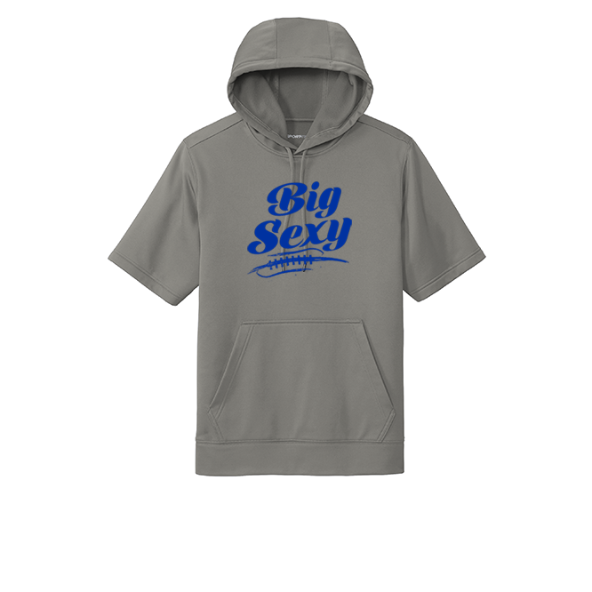 BIG SEXY (A) (Royal) - Short Sleeve Hoodie