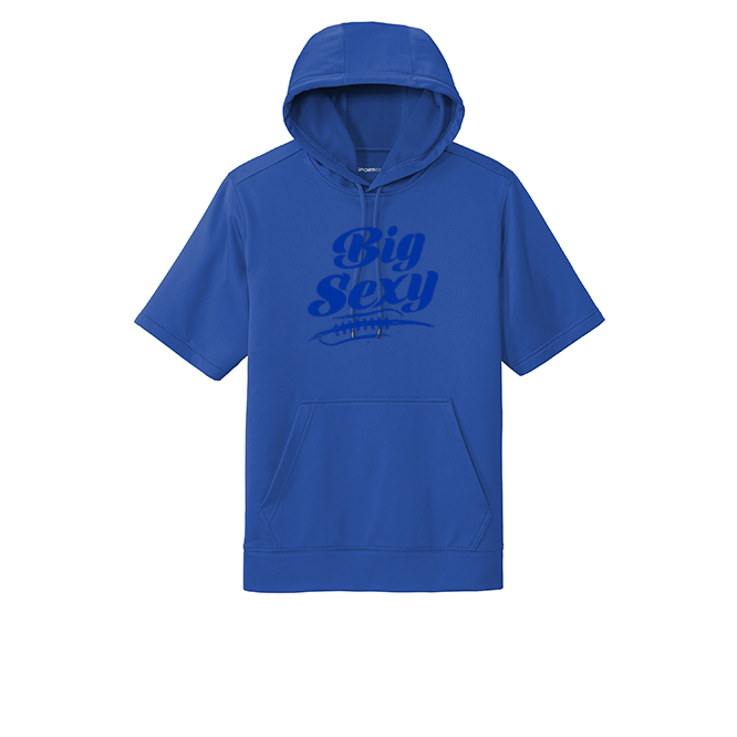 BIG SEXY (A) (Royal) - Short Sleeve Hoodie