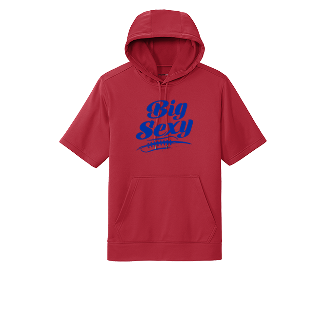 BIG SEXY (A) (Royal) - Short Sleeve Hoodie