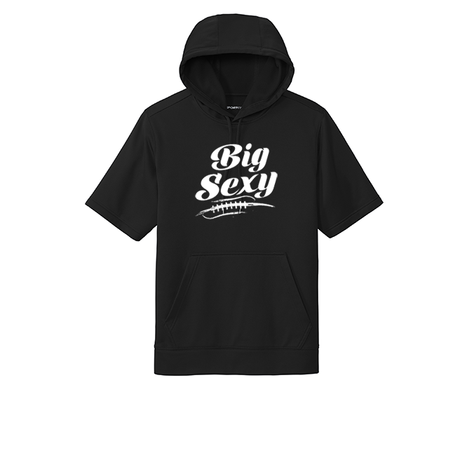 BIG SEXY (White) (A) - Short Sleeve Hoodie