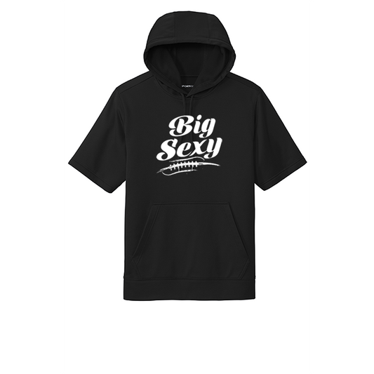 BIG SEXY (White) (A) - Short Sleeve Hoodie