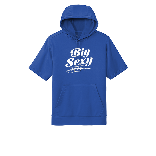 BIG SEXY (White) (A) - Short Sleeve Hoodie