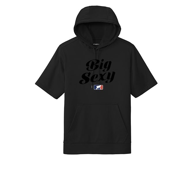 BIG SEXY (Black) - Short Sleeve Hoodie