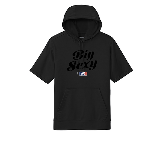 BIG SEXY (Black) - Short Sleeve Hoodie