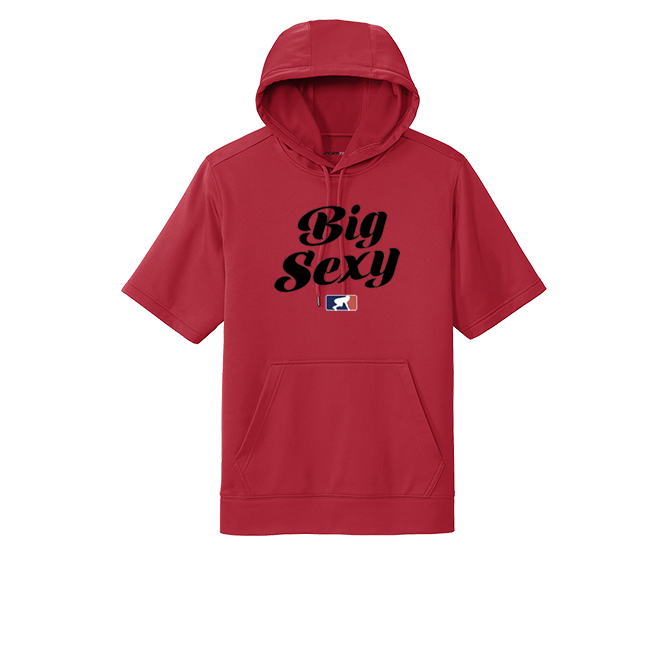 BIG SEXY (Black) - Short Sleeve Hoodie