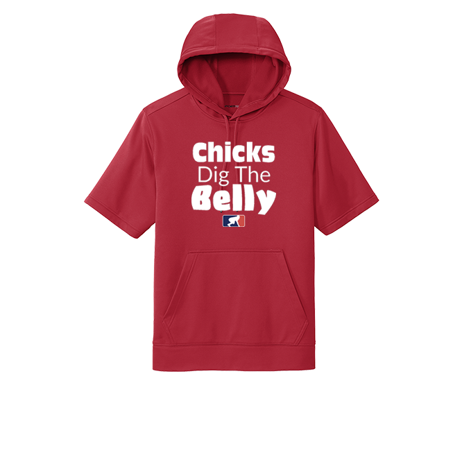 CHICKS DIG THE BELLY - Short Sleeve Hoodie