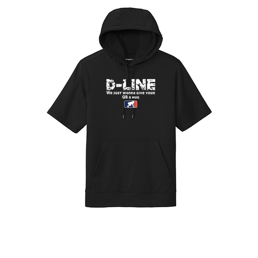 D-LINE QB HUGS - Short Sleeve Hoodie