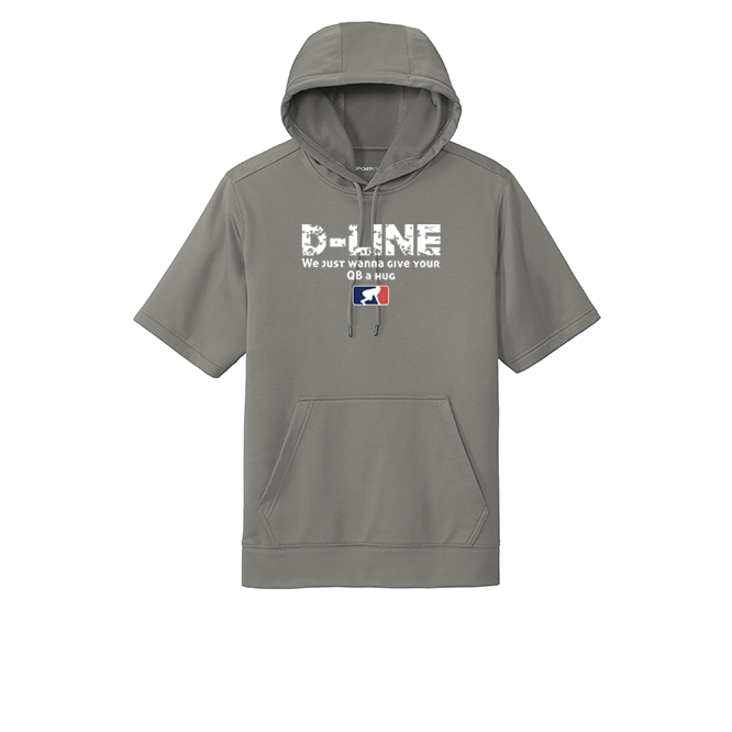 D-LINE QB HUGS - Short Sleeve Hoodie