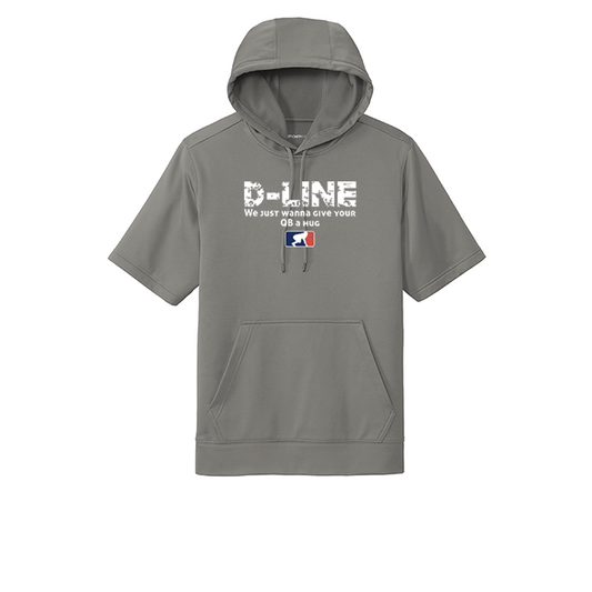 D-LINE QB HUGS - Short Sleeve Hoodie