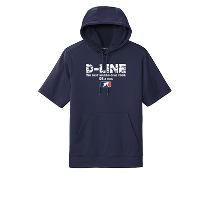 D-LINE QB HUGS - Short Sleeve Hoodie