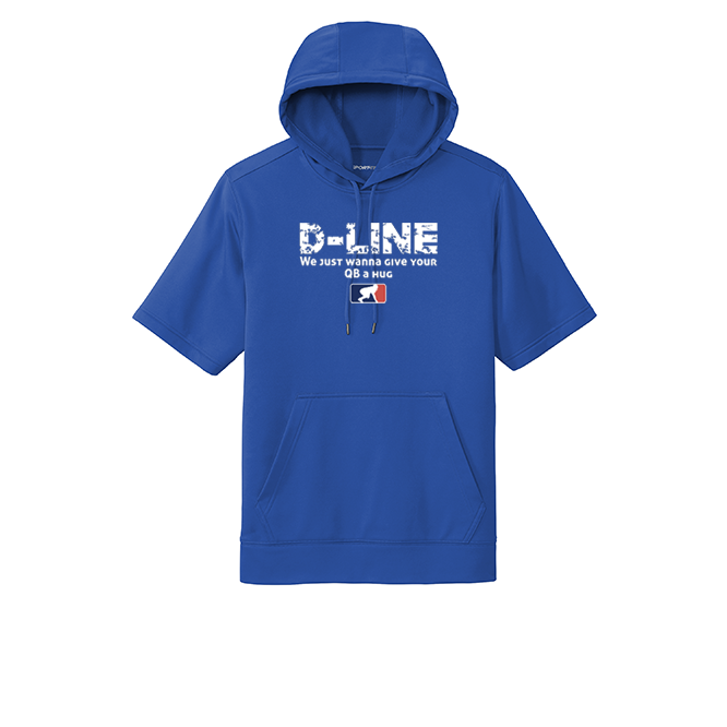 D-LINE QB HUGS - Short Sleeve Hoodie
