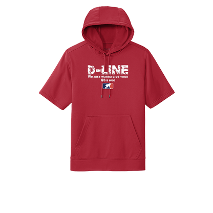 D-LINE QB HUGS - Short Sleeve Hoodie