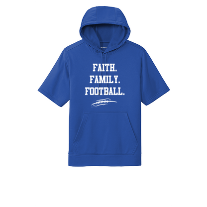 FAITH FAMILY FOOTBALL - Short Sleeve Hoodie