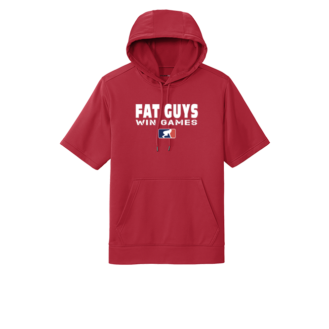 FAT GUYS WIN GAMES - Short Sleeve Hoodie