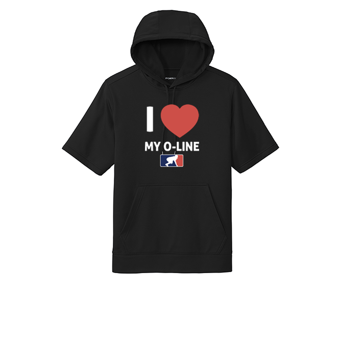 I <3 MY O-LINE - Short Sleeve Hoodie