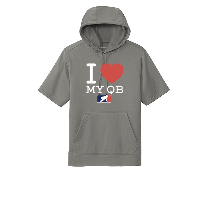 I <3 MY QB - Short Sleeve Hoodie