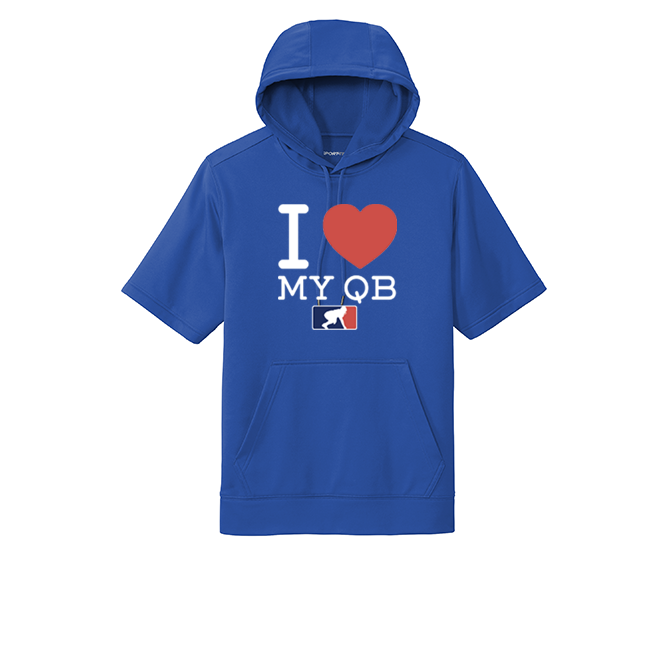 I <3 MY QB - Short Sleeve Hoodie