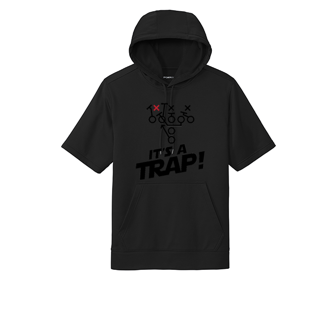 ITS A TRAP! (Black) - Short Sleeve Hoodie