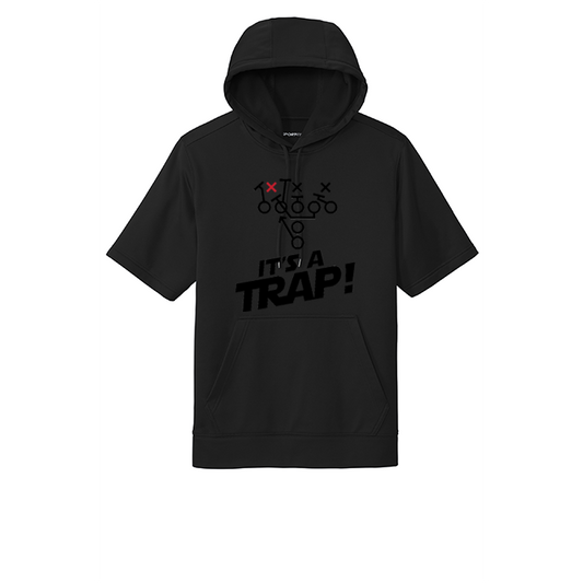 ITS A TRAP! (Black) - Short Sleeve Hoodie